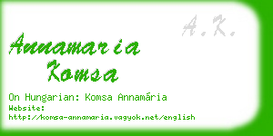 annamaria komsa business card